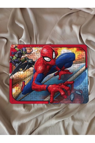 Çocuk Puzzle Ahşap Örümcek Adam3 108 Parça Mobilya