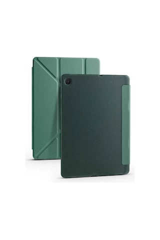 Samsung Galaxy Uyumlu Tab S6 Lite Sm-p620 10.4" Kılıf Kalem Bölmeli Standlı Katlanabilir Kalemlikli Silikon Kılıf
