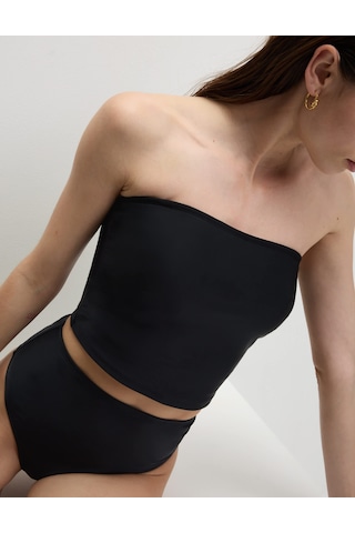 Marks & Spencer Kare Yaka Bikini Üst T52001023T Siyah