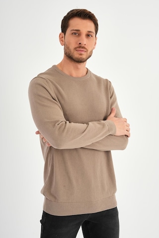 Alexander Gardi Alexandergardı Bisiklet Yaka Regular Fit Kazak E24-eze-03 Vizon