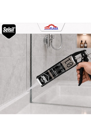Selsil Şeffaf Genel Amaçlı Silikon 280 Gr Cam Pvc Seramik Banyo Mutfak Sızdırmazlık 5 Adet