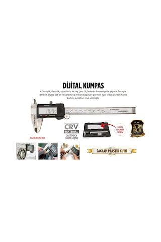 Meşem Digital Kumpas 150 Mm Lcd Ekran Meşem Digital Kumpas 150 Mm Lcd Ekran