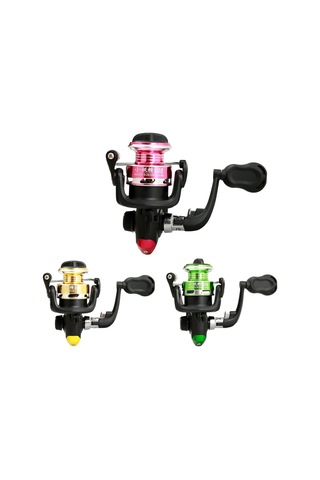 Lemestar Mini Metal-plastik Spinning Olta Makinesi - Yeşil/sarı/pembe Seçenekli, 5.2:1 Diş Oranı, 5kg Maksimum Sürtünme