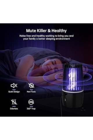 Elektrikli Sivrisinek Kovucu, 4000 Mah, 2'si 1 Şarj Edilebilir