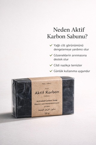 Aktif Karbon Özlü Cilt Bakım Sabunu - 120 Gr Aktif Karbon