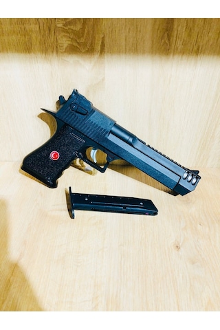 Büyük Boy 30x15 Cm Şarjörlü Boncuklu Plastik Silah 1 Adet+ 2 Adet Hedef + 21 Adet Plastik Boncuk Karışık