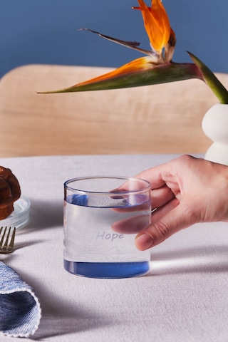 Karaca Mito Cam Su Bardağı 330 Ml Mavi mavi