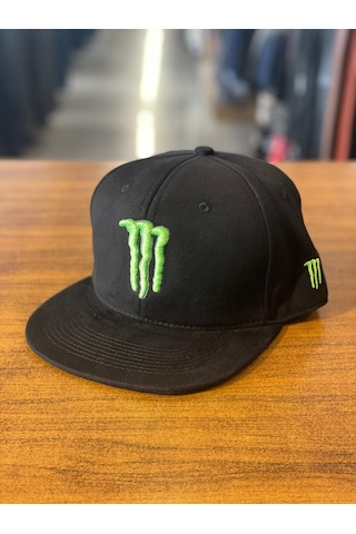 Monster Siyah Kanvas Hiphop Snapback Rapper Basket Cap Şapka