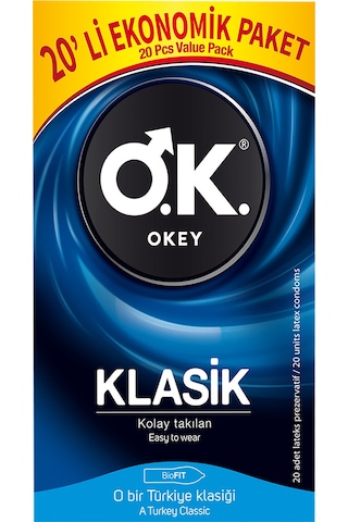 Okey Klasik Prezervatif 20'li + Zirve Prezervatif 10'lu