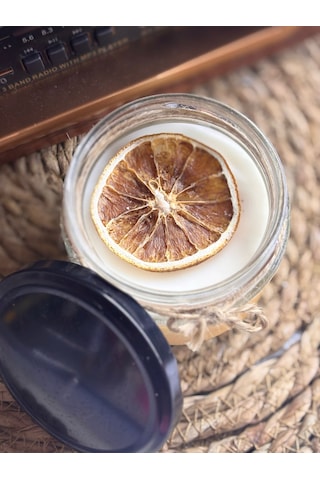 Kavanozda Portakallı Mum - Doğal Soya Wax - 200 Gr