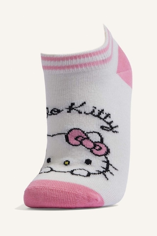 Defacto Hello Kitty 3lü Pamuklu Patik Beyaz Çorap Kız Çocuk H6824a8nswt1 Beyaz-wt1