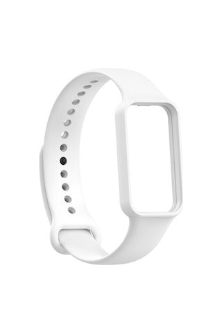 Ekılıf - Xiaomi Redmi Smart Band 2 Uyumlu - Kordon Silikon Kordon Krd-87 - Beyaz