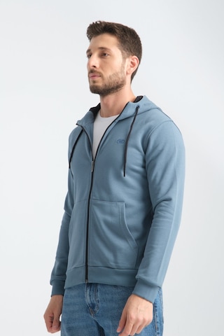 Shooter Sportwear Shooter Erkek Üç İplik Şardonsuz Fermuarlı Kapüşonlu Sweatshirt Orman Yeşili