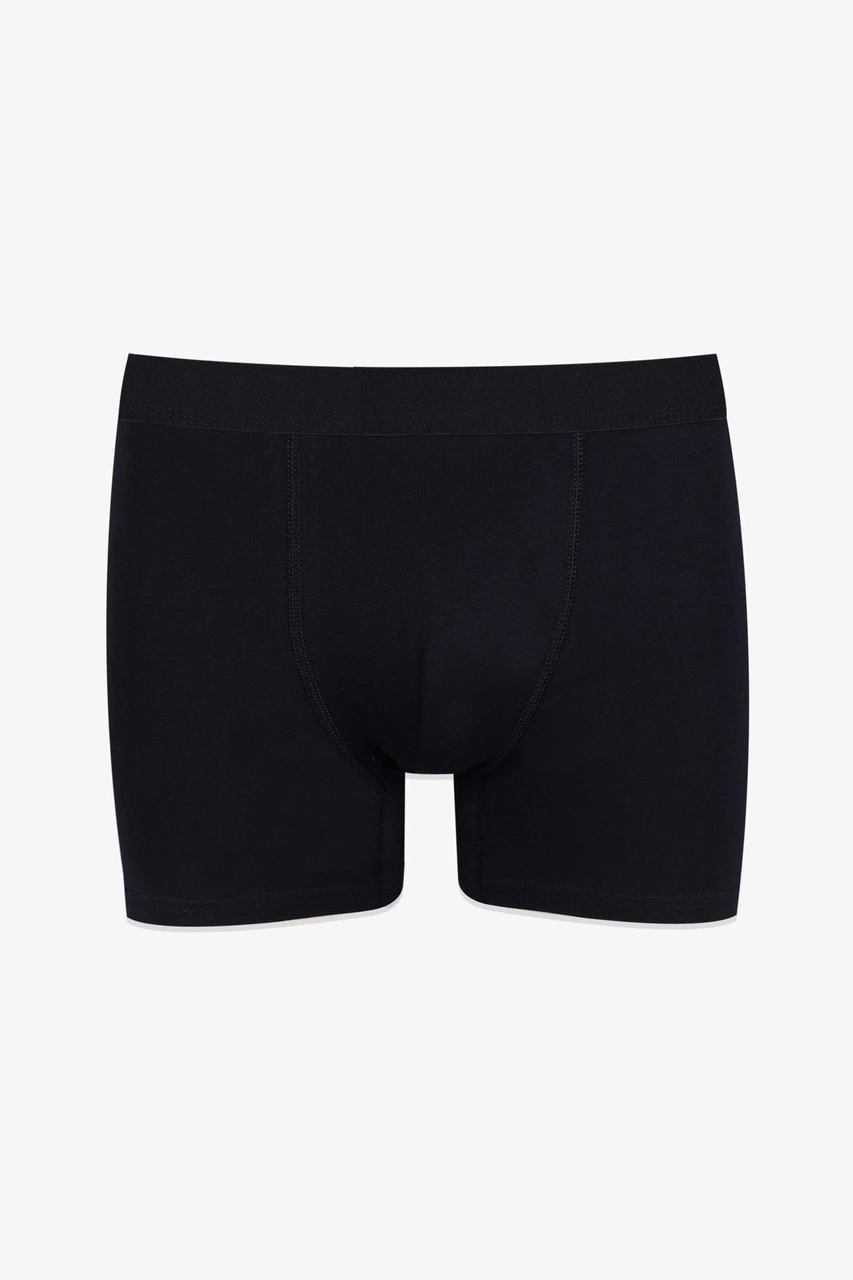 Erkek 2'li Pamuklu Likralı Boxer Ko9178 Gri - Siyah