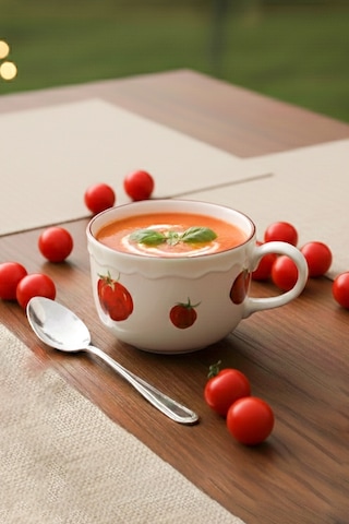 Rakle x Bengi Kurtcebe Pomodoro Stoneware Çorba Kupası 11 cm