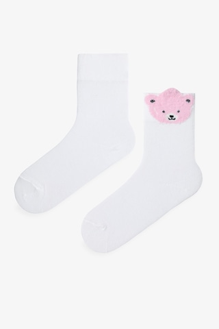 Penti Çok Renkli Kız Çocuk Pink Bear 2li Soket Çorap