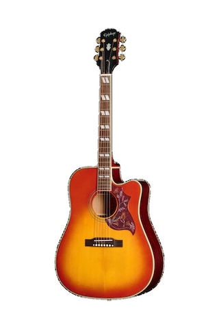 Epiphone Hummingbird Standard Ec Elektro Akustik Gitar Cherry Sunburst