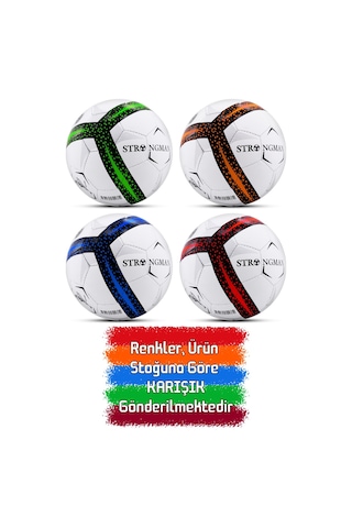 Telvesse Futbol Topu Pompalı Set Profesyonel El Dikişli Dayanıklı Sert Zemin Halı Saha Topu 099 No:5 Karışık Renkli