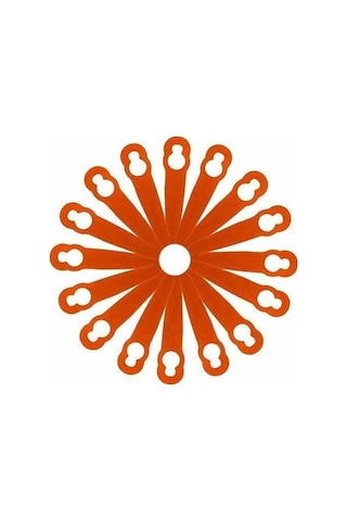 Lemestar Bahçe Çimlendirme Makinesi Aksesuarı - Fsa45 Plastik Kalebik Şekilli Bıçak L83 - 100 Adet