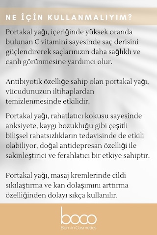 Boco Born In Cosmetics %100 Saf Portakal Uçucu Yağı 10 ML