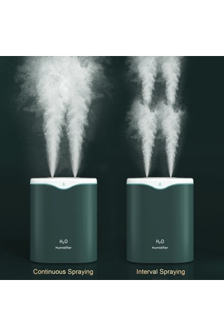 Leezsing 2l Çift Sprey Nemlendirici Serin Mist Otomatik Kapatma Nemlendirici Led Işık İle Taşınabilir Masaüstü Nemlendirici