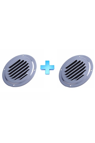 2'li Paslanmaz Havalandırma. 100mm. Yuvarlak. Krom Havalandırma