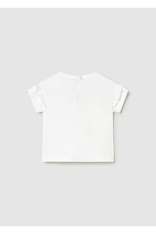 Mayoral Kız Bebek Baskılı T-shirt Beyaz - 01080