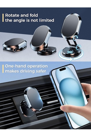 Katlanabilir Manyetik Mini Araç İçi Ve Masaüstü Telefon Tutucu