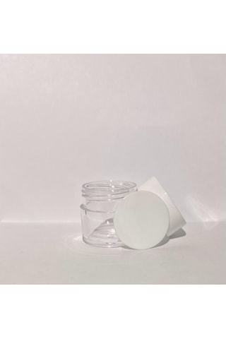 30ml Şeffaf Akrilik Krem Kutusu, Beyaz Kapak, Kozmetik Kutu, Plastik Kutu, 25 Adet