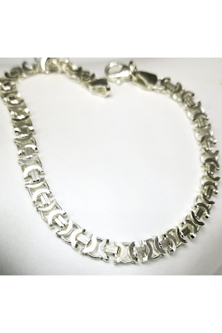 Omar Silver Erkek Euro 5,5 Mm Beyaz Gümüş Bileklik