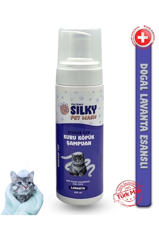 Silky - Kedilere Özel Lavanta Özlü Kuru Köpük Şampuan -200ml