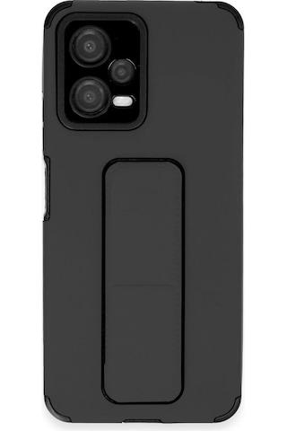 Muratech Newface Xiaomi Poco X5 5g Kılıf Mega Standlı Silikon - Siyah