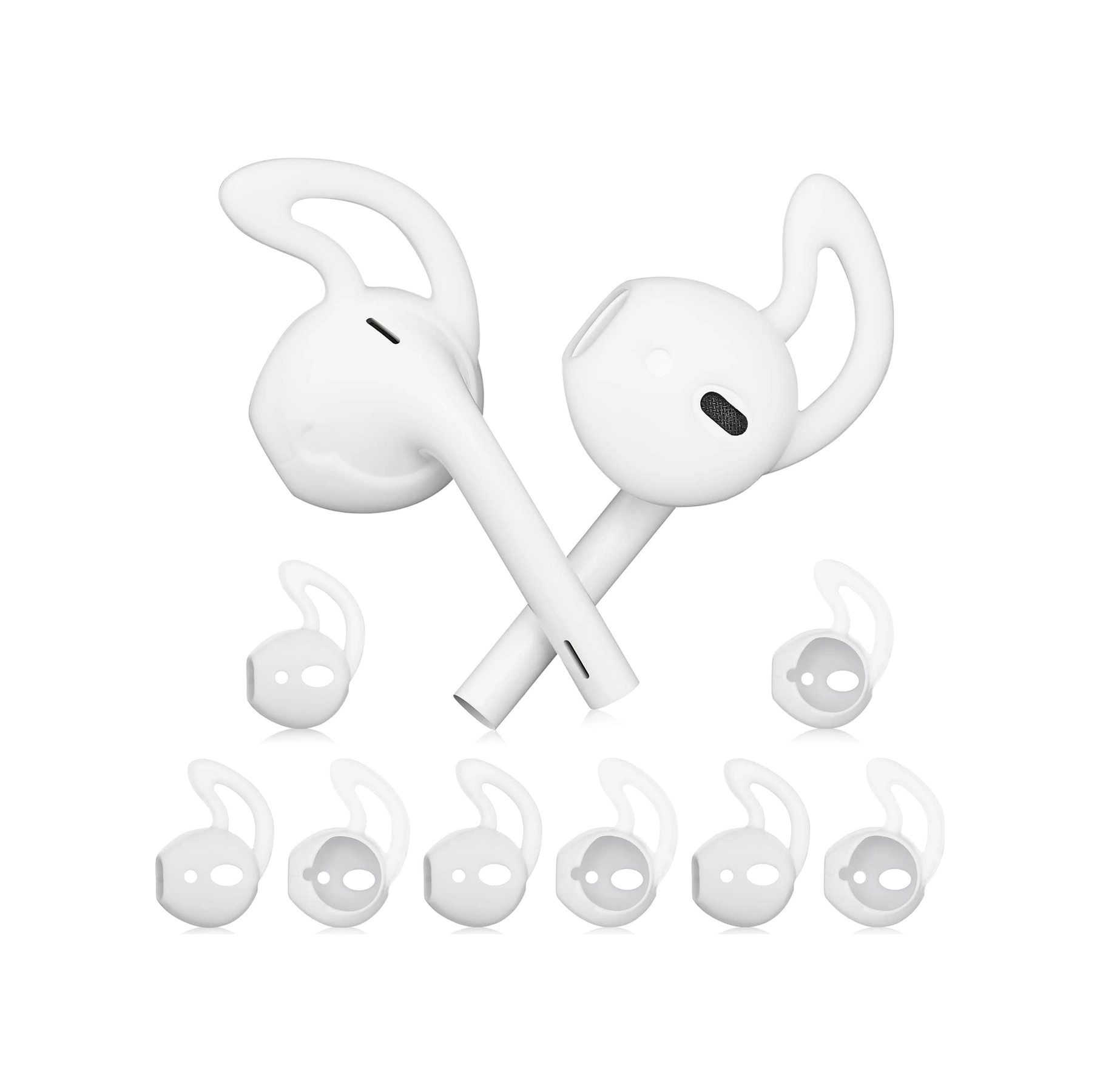 Airpod'lar İçin Kulak Kancaları, 5 Çift Silikon Yumuşak Kulak Kancası, Airpod'larla Uyumlu Kaymaz Spor Kulaklıkları, Ultra Hafif Kulaklık Aksesuarları