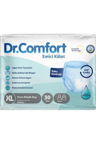 Dr.comfort Hasta Bezi Yetişkin Emici Külot Ekstra Büyük Xl 60adet XL
