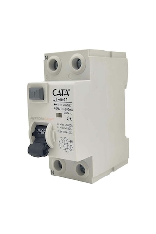 Cata Monofaze Yangin Koruma Rölesi 1x40a 300ma Ct-9641
