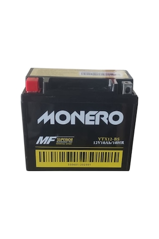 Monero 12v 12amper Ytx Bs Motosiklet Akü Ebatlar: 150 X 86 X 31mm