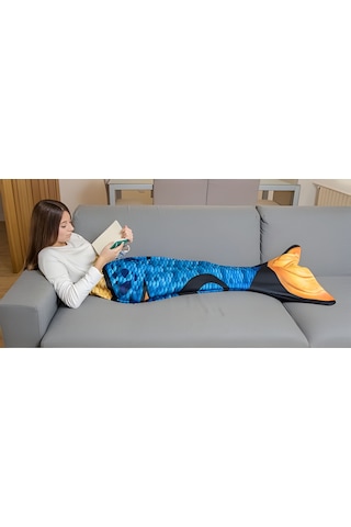 Kuaki Mermaids Deniz Kızı Kostümlü Tv Battaniyesi Fantasy Çok Renkli