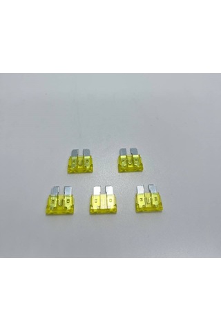 5 Adet 20 Amper Sarı Standart Bıçak Sigorta 20a