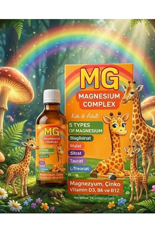 Mg Magnesium Complex - 5 Farklı Magnezyum Türü İçeren Takviye Edici Gıda 150 Ml Mg Magnesium Complex - 5 Farklı Magnezyum Türü İçeren Takviye Edici Gıda 150 Ml