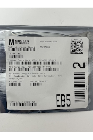 Texas Instruments Adc121s021cımf/nopb Analogdan Dijitale Dönüştürücü 25 Adet