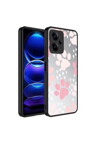 Xiaomi Redmi Note 12 5g Kılıf Aynalı Desenli Kamera Korumalı Parlak Zore Mirror Kapak Pati