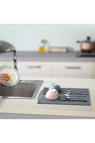 Büyük Bulaşık Kurutma Matı,silikon Bulaşık Kurutma Matı Çok Amaçlı Tezgah Üstü Mat