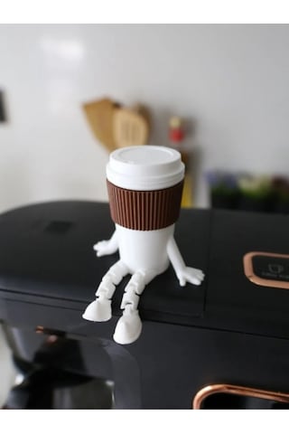 3dprototürk Sevimli Kahve Köşesi 6 Lı Biblo Seti Kahve Çekirdeği Moka Pot Kupa Bardak Dekoratif