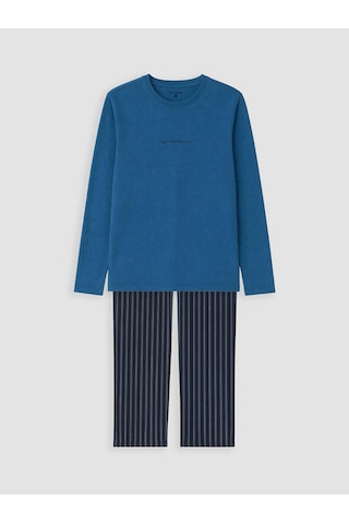 LC Waikiki Lc Waıkıkı Mavi Baskılı Erkek Pijama Takımı