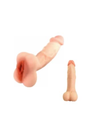 Truva Shop Ultra Gerçekçi Vajina Girişli Dolgulu Realistik Penis Kılıfı