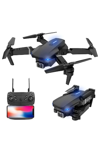 Yeni E88 Hd Katlanabilir Drone Seti Kameralı-çantalı