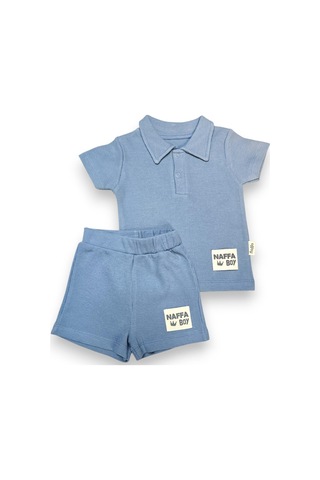 Erkek Bebek Şortlu Takım mavi