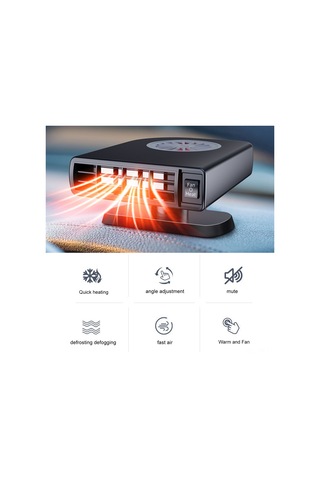 Reedark 12v/24v Araç Isıtıcı - Taşınabilir Hızlı Defrost Ve Sis Çözücü - Siyah