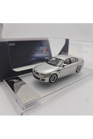 King Model Bmw M5 E60 Silver Gümüş 1/64 Pleksi