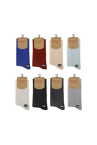 Ozzy Socks 8 Çift Kadın Havlu Soket Çorap Kışlık Dayanıklı Topuk Ve Burun-36 - 40 Çok Renkli